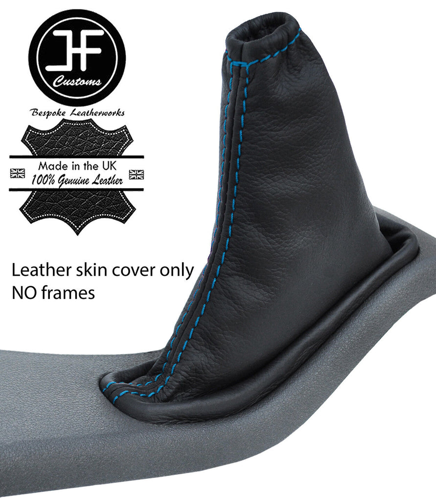 BLUE STITCH TOP GRAIN LEATHER HANDBRAKE GAITER FITS FORD FOCUS MK2 2005-2007