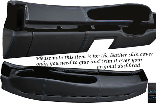 BLUE STITCH FITS PORSCHE 944 & 968 86-95 OVAL DASH DASHBOARD LEATHER COVER