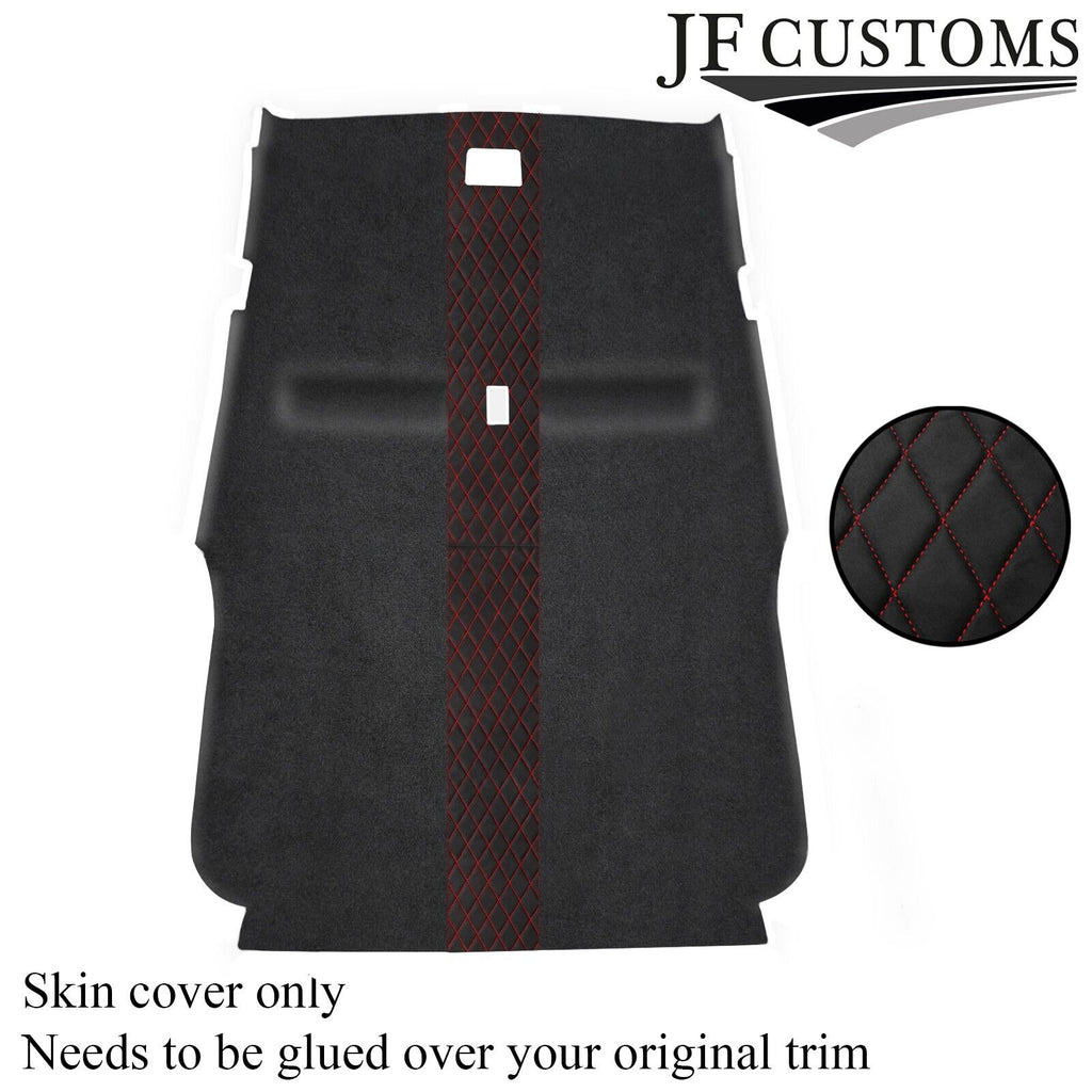 DSG2 RED STITCH D GREY SUEDE HEADLINER COVER FOR LAND ROVER FREELANDER 1 97-06