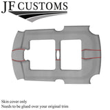 RED STITCH L GREY SUEDE SUN ROOF HEADLINER COVER FOR BMW MINI R50 R53 01-06