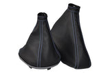 FITS ALFA ROMEO BRERA GEAR HANDBRAKE GAITER blue stitch CUSTOM NEW MADE IN UK