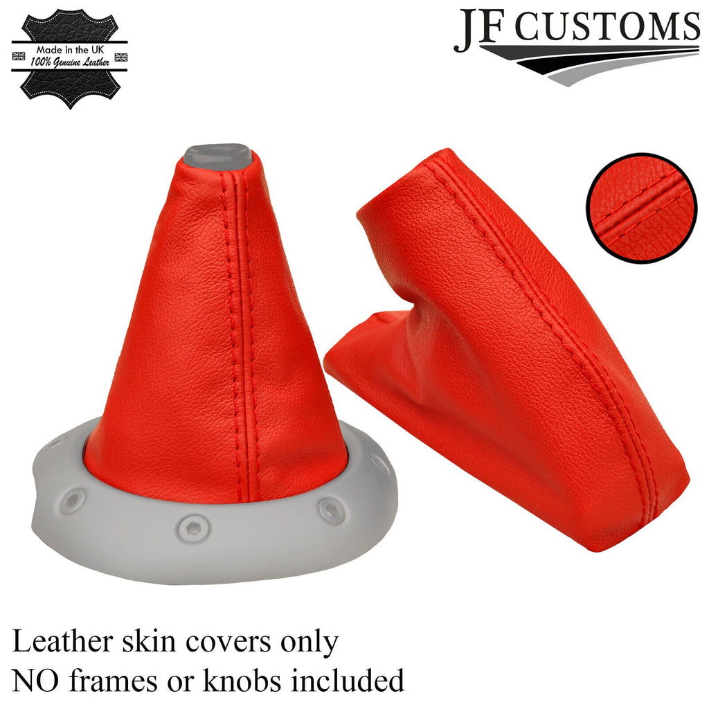FITS MGTF MG TF GEAR + HANDBRAKE GAITER RED LEATHER CUSTOM NEW MADE IN UK
