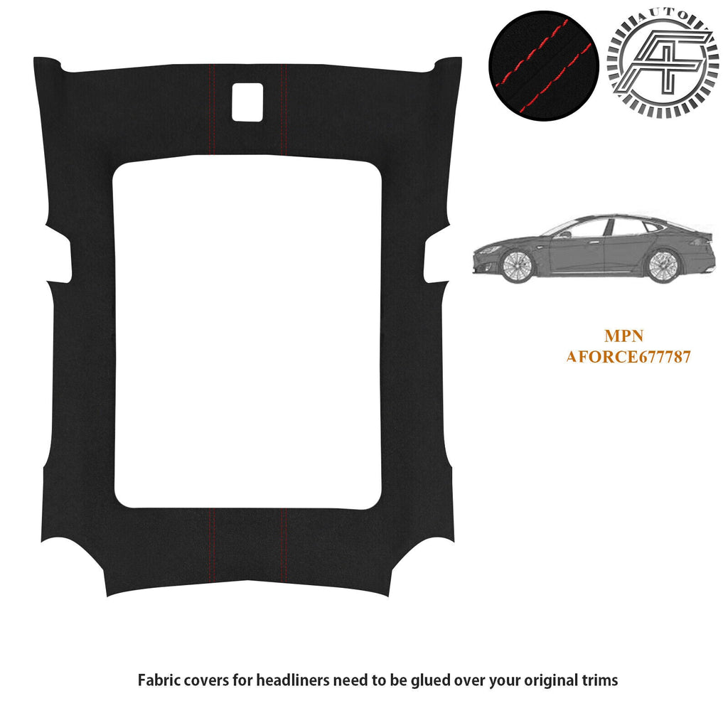 LUXE SUEDE HEADLINER WITH SUNROOF COVER FITS TESLA MODEL S 2016-2023 MADE IN UK