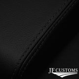 BLACK STITCHING ARMREST LID REAL LEATHER COVER FITS AUDI A4 B9 2015-2017