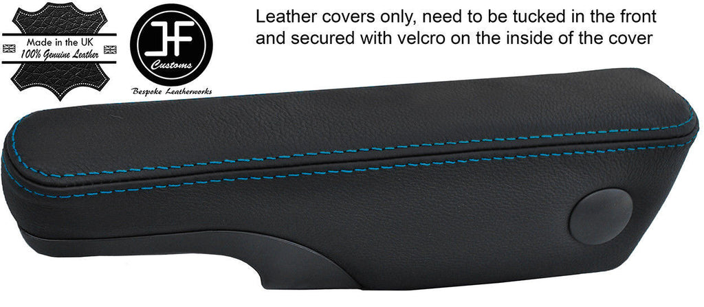 BLUE STITCH 1X DRIVER SEAT ARMREST LEATHER COVER FITS FORD TRANSIT MK7 06-13