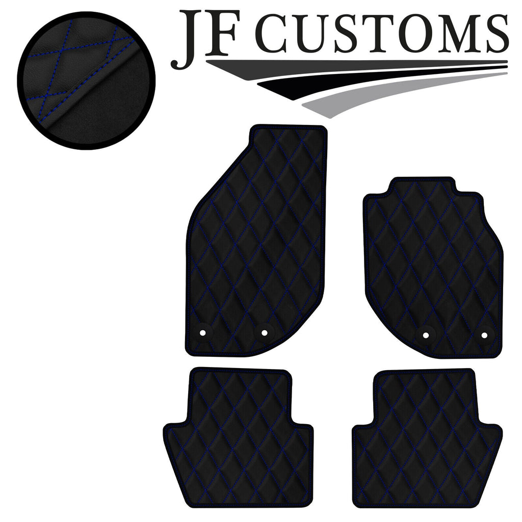 BLUE DIAMOND STITCH VINYL 4X TAILORED FLOOR CARPETS FOR VOLVO C70 95-06