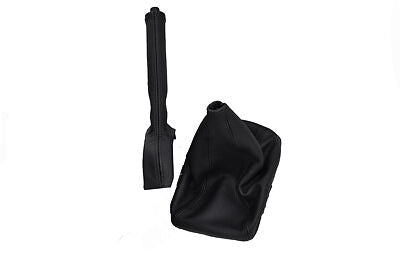 black stitch FITS NISSAN ALMERA N15 95-00 LEATHER GEAR&HANDBRAKE COVER SET