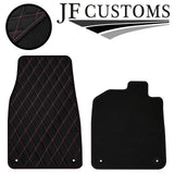 PINK DIAMOND STITCH VINYL 4XTAILORED FLOOR CARPET FOR PORSCHE TAYCAN 19-21 JF1