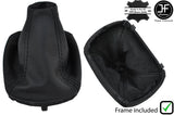 BLACK STITCH LEATHER MANUAL GEAR GAITER+PLASTIC FRAME FOR AUDI A4 B5 1995-2001