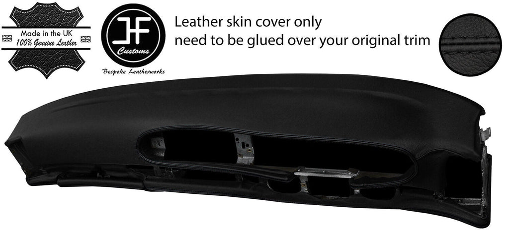 BLACK STITCH OVAL DASHBOARD LEATHER COVER FOR PORSCHE 944 968 86-95 STYLE 2
