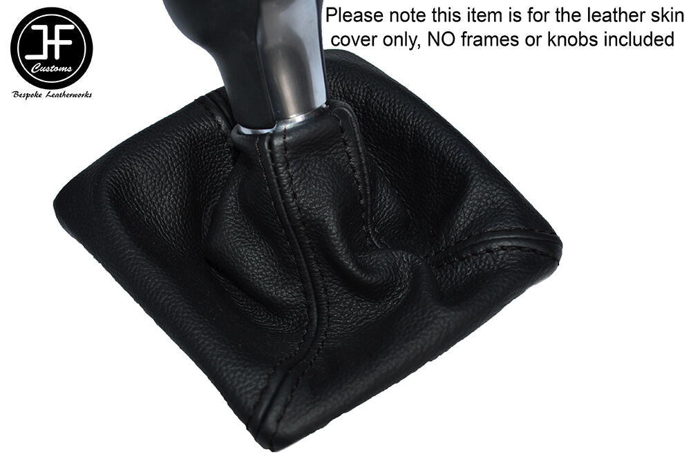 BLACK STITCH MANUAL LEATHER GEAR GAITER FITS PORSCHE BOXSTER 981 & CAYMAN 14-16