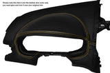 YELLOW STITCH DASH SPEEDO SURROUND LEATHER SKIN COVER FITS MITSUBISHI COLT 04-12