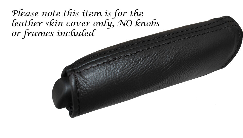 BLACK STITCH HANDBRAKE HANDLE LEATHER SKIN COVER FITS ALFA ROMEO MITO 08-14