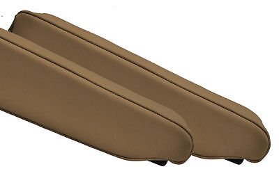 FITS RANGE ROVER 88-94 2 X ARM REST COVERS BEIGE LEATHER CUSTOM NEW MADE IN UK