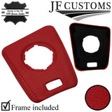 D RED LEATHER SMG AUTOMATIC GEAR SURROUND TRIMS FOR BMW E46 99-05 CUSTOM NEW