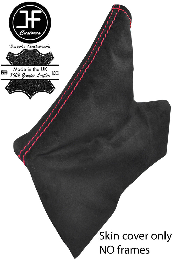 RED STITCHING REAL SUEDE HANDBRAKE GAITER FOR TOYOTA GT86 SUBARU BRZ 12-17