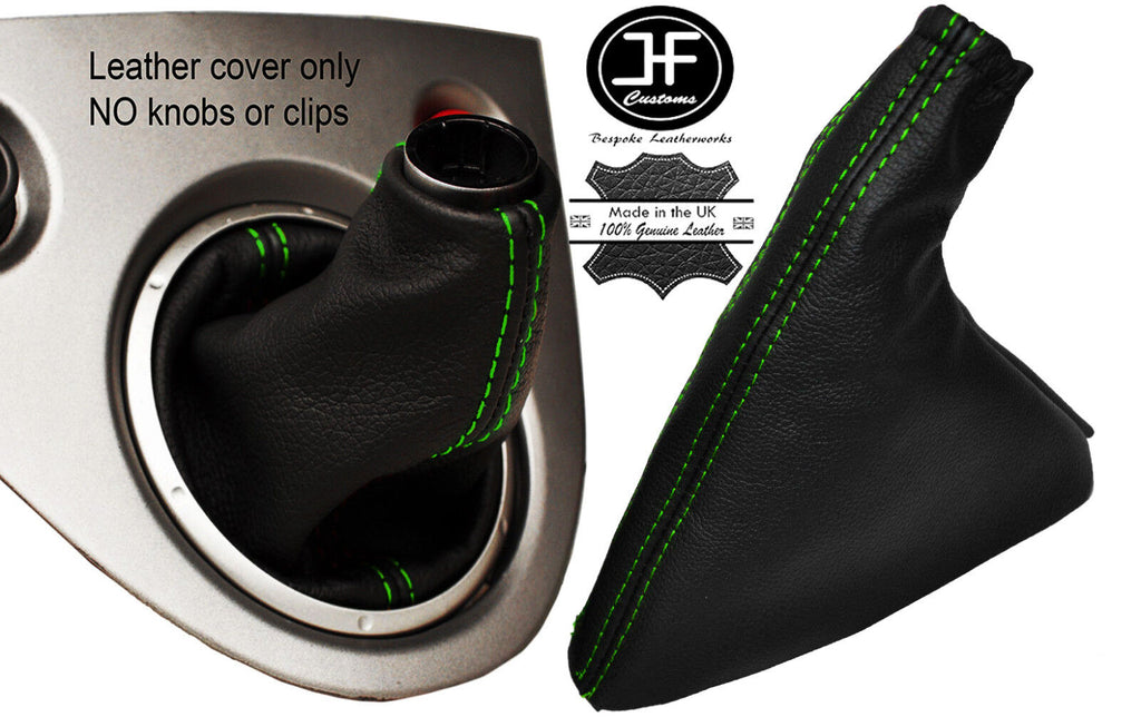 GREEN STITCH LEATHER GEAR HANDBRAKE GAITER FITS HONDA CIVIC EP3 TYPE R MK7 01-05