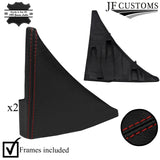 D RED STICH 2X TRIANGLE CONSOLE SIDE TRIM+FRAMES COVER FOR MAZDA MX5 MK3 05-08