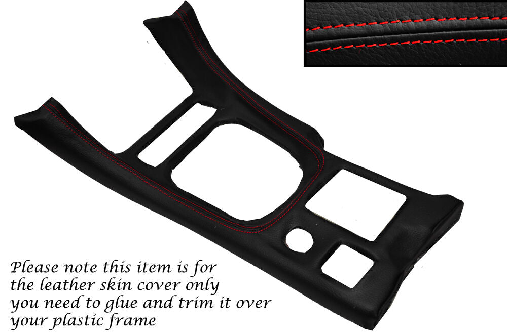 RED STITCH CENTRE CONSOLE SURROUND COVER FITS MITSUBISHI GTO 3000GT 92-99