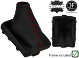 RED STITCH LEATHER MANUAL GEAR + PLASTIC FRAME FOR AUDI A6 C6 2004-2011