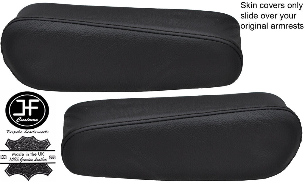 BLACK STITCHING 2X SEAT ARMREST LEATHER COVERS FITS LEXUS RX300 RX330 97-03