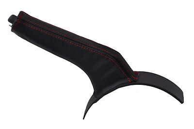 FITS NISSAN MICRA K12 2003+ HANDBRAKE GAITER red stitch CUSTOM NEW MADE IN UK