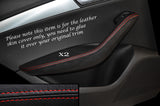 RED STITCH 2X REAR DOOR HANDLE ARMREST SKIN COVERS FITS AUDI Q5 2008-2014