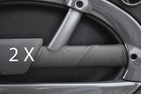 black stitching FITS BMW MIN ONE COOPER S 2004-2006 2X LEATHER DOOR TRIM COVERS