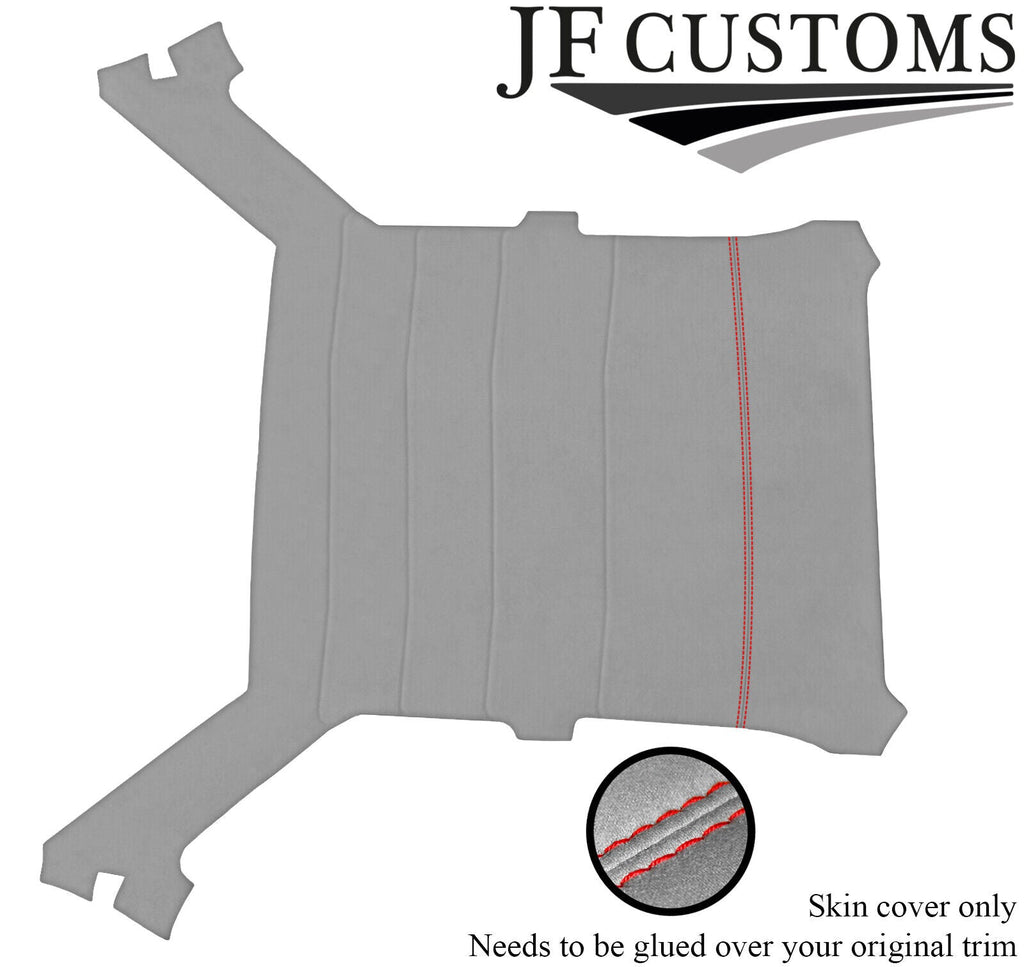 RED  STITCH L GREY LUXE SUEDE HEADLINER NON SUN ROOF COVER FOR BMW E30 SALOON