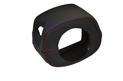red stitch FITS MAZDA MX5 MK1 MIATA 90-97 STEERING WHEEL SHROUD LEATHER COVER
