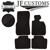 BEIGE  DIAMOND STITCH VINYL 4X TAILORED FLOOR MAT CARPETS FOR BMW F30 F31 12-16