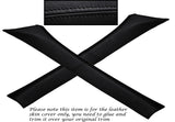 BLACK STITCH 2X A PILLAR LEATHER SKIN COVERS FITS BMW E36 SALOON 1991-1998