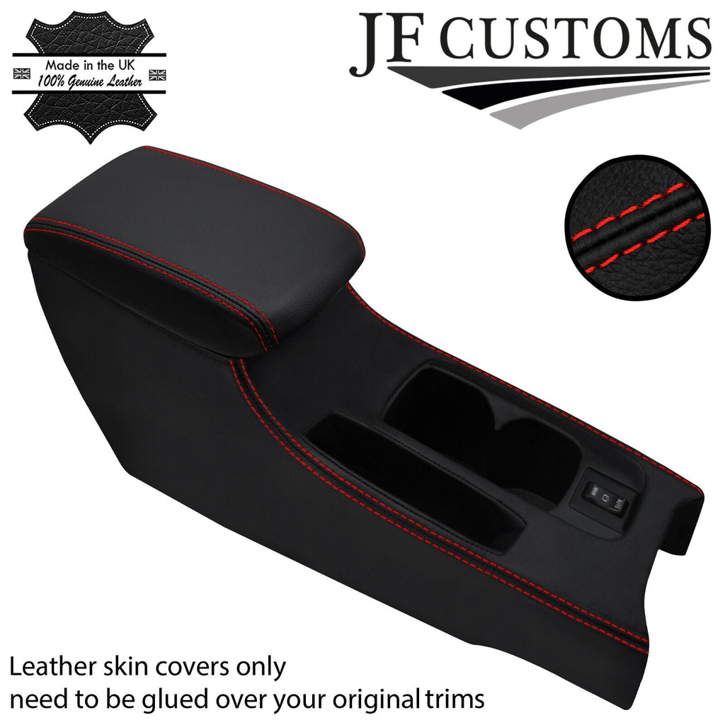 RED STITCH LEATHER CENTRE CONSOLE+ARMREST COVERS FOR MITSUBISHI EVO MR 8 9 03-07