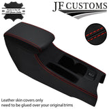 RED STITCH LEATHER CENTRE CONSOLE+ARMREST COVERS FOR MITSUBISHI EVO MR 8 9 03-07
