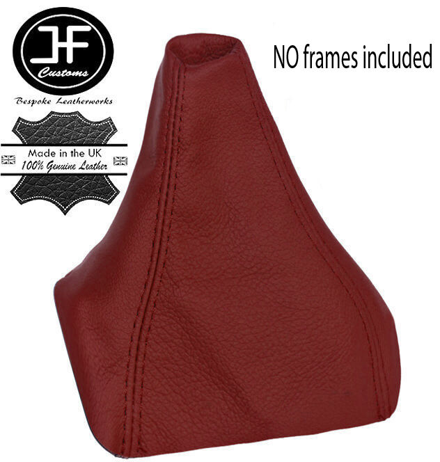 DARK RED REAL LEATHER MANUAL GEAR GAITER SHIFT BOOT FITS BMW E90 E91 E92 E93