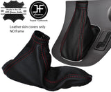 RED STITCH LEATHER AUTOMATIC GEAR HANDBRAKE GAITER FOR ALFA ROMEO 166 98-07
