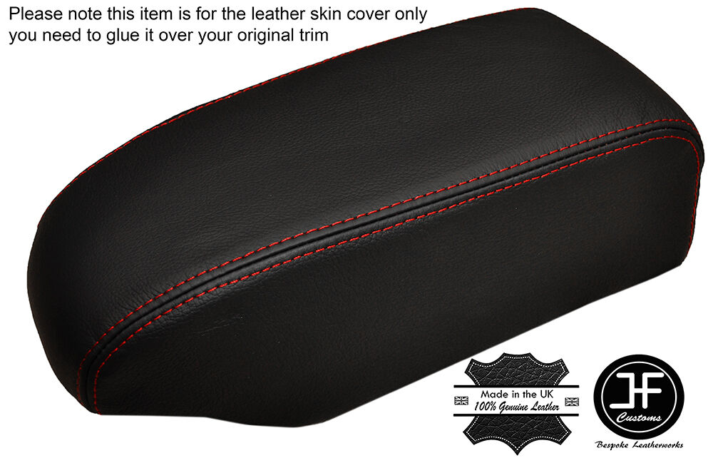 RED STITCHING ARMREST LID LEATHER COVER FITS MITSUBISHI CHALLENGER 96-08
