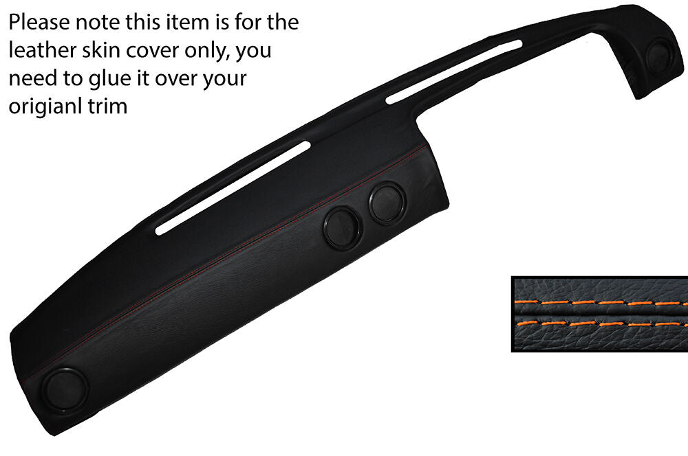ORANGE STITCH DASH DASHBOARD LEATHER SKIN COVER FITS VAUXHALL OPEL CAVALIER MK1