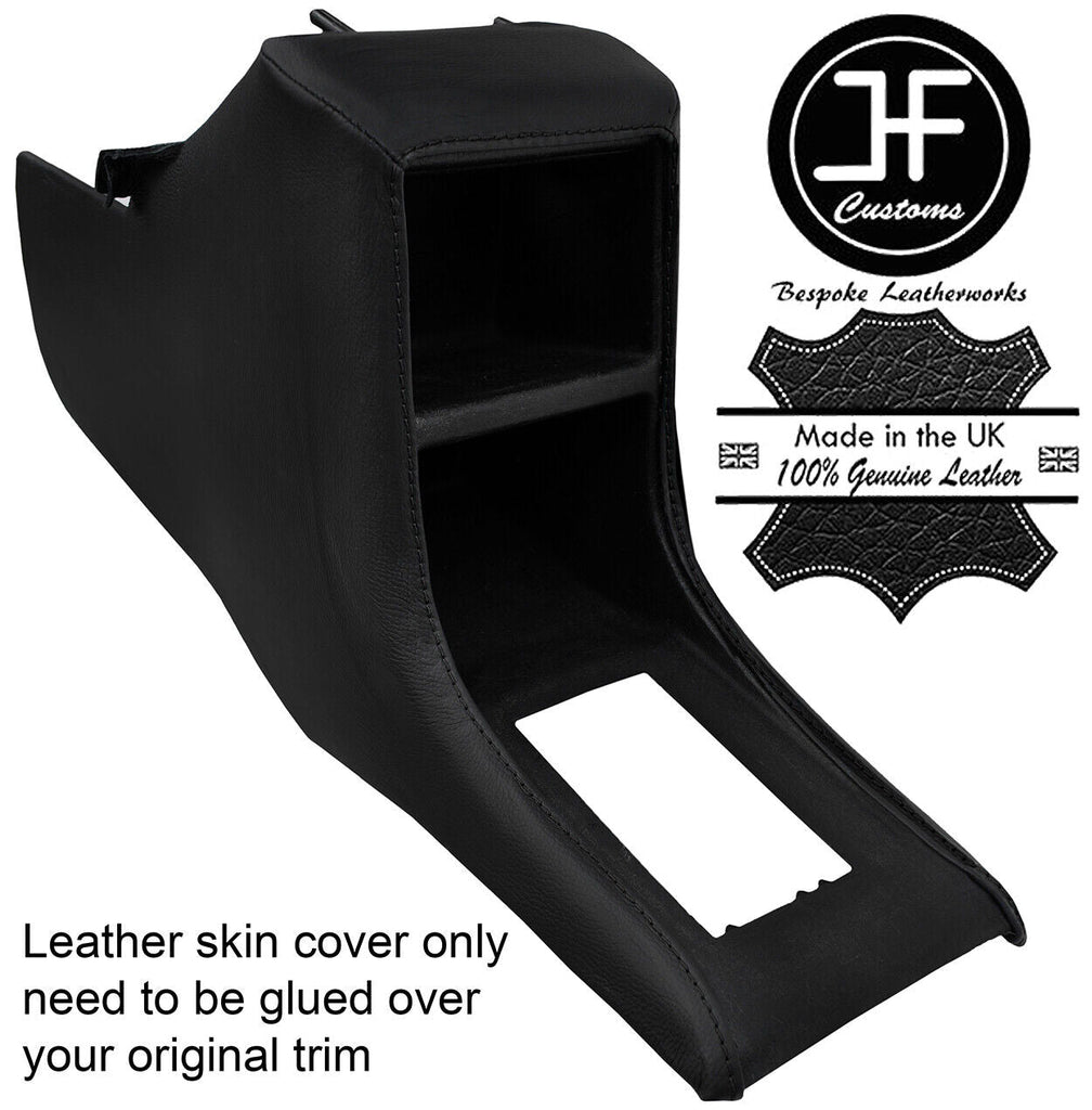 BLACK STITCH CENTRE CONSOLE REAL LEATHER COVER FITS VW POLO MK2 2 II 86C 90-94