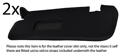 black stitch FITS BMW MINI CONVERTIBLE 04-09 2X SUN VISORS LEATHER COVERS