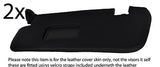 black stitch FITS BMW MINI CONVERTIBLE 04-09 2X SUN VISORS LEATHER COVERS