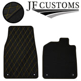 YELLOW DIAMOND STITCH VINYL 4XTAILORED FLOOR CARPET FOR PORSCHE TAYCAN 19-21 JF1
