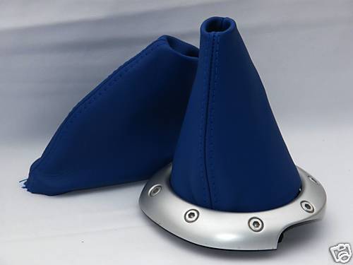 FITS MG MGF MK2 NAVY BLUE LEATHER GEAR HANDBRAKE GAITER CUSTOM NEW MADE IN UK