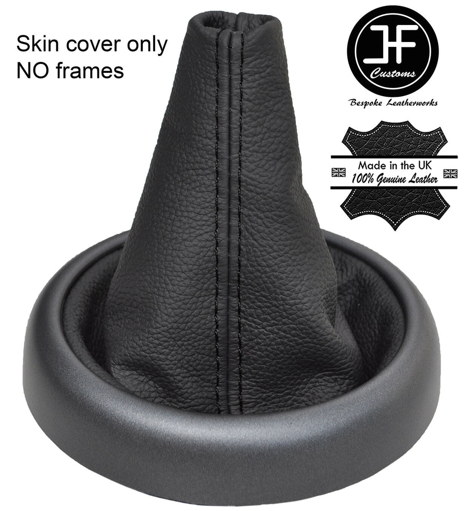 BLACK STITCH TOP GRAIN LEATHER GEAR GAITER FITS BMW MINI R50 R52 R53 2001-2006
