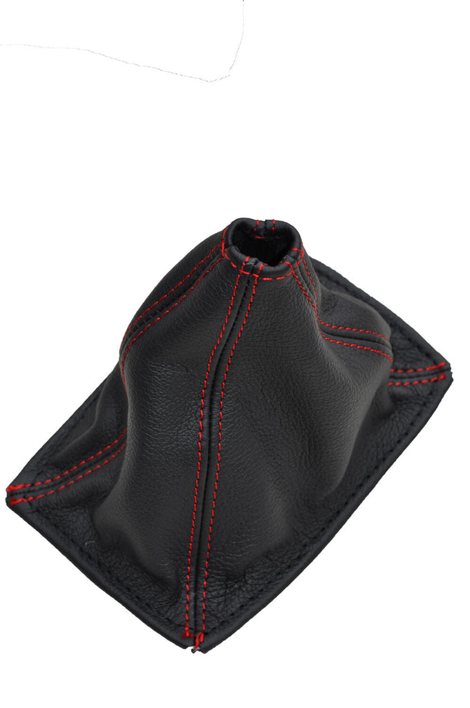 RED DOUBLE STITCH FITS TOYOTA MR2 MK1 AW11 1985-1989 BLACK LEATHER GAITER