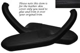 BLACK STITCH 2X REAR DOOR HANDLE ARMREST COVERS FITS AUDI A4 B6 2001-2004