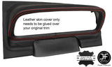 RED STITCH SPEEDO BEZEL CLUSTER LEATHER HOOD COVER FITS DODGE JOURNEY 09-11