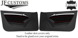 RED STITCH NAPPA 2X FRONT DOOR TRIMS+ARMRESTS FITS AUDI A5 8F S5 CABRIO 09-16