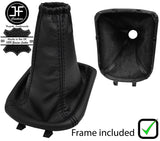 BLACK STITCH LEATHER MANUAL GEAR GAITER+PLASTIC FRAME FITS DAEWOO KALOS 02-08