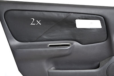 FITS NISSAN PRIMERA P11 2 x DOOR CARD COVERS LEATHER black CUSTOM NEW MADE IN UK